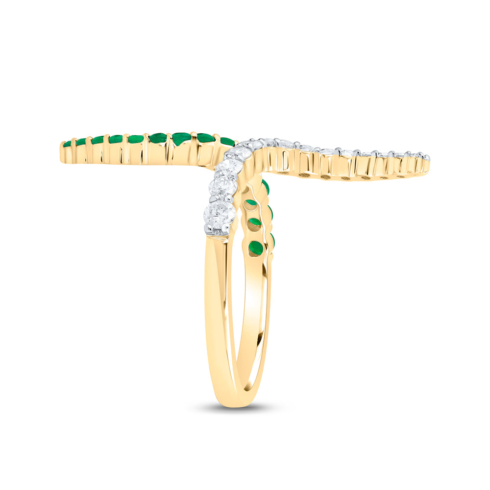 3/8CTW-DIA CN 3/8CTW RD-EM NAT GEM RING 7 Daisy Joyeria