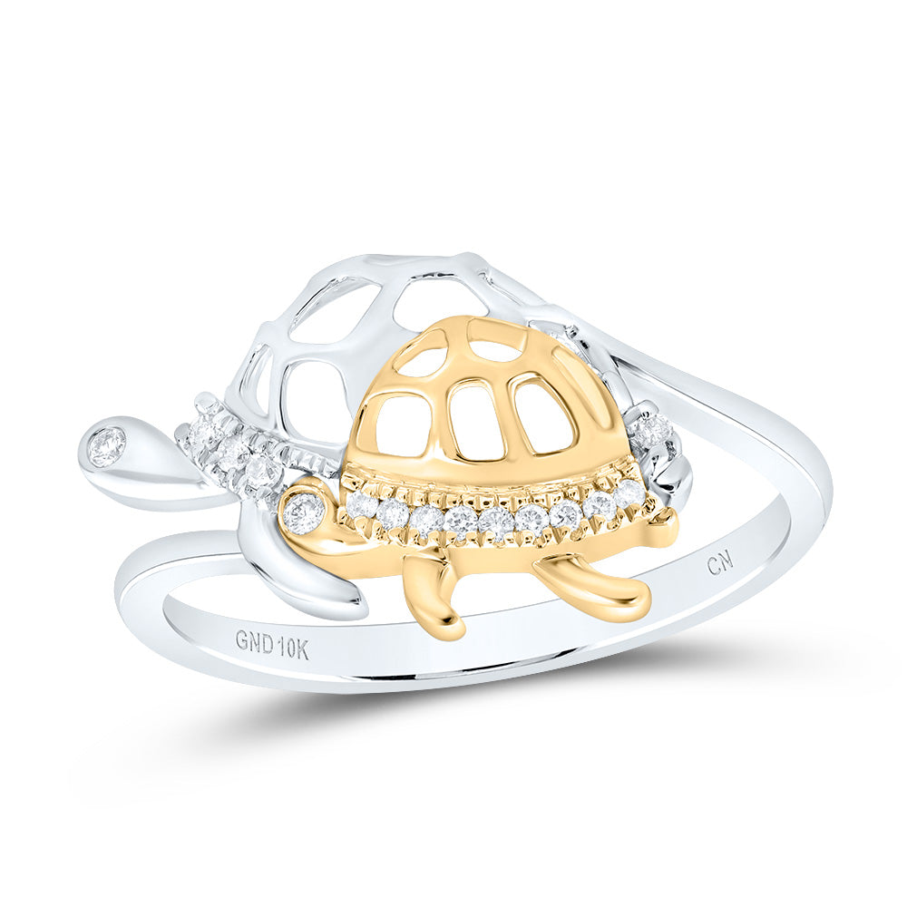 1/12CTW-DIA CN TURTLE GIFT RING 7 Daisy Joyeria