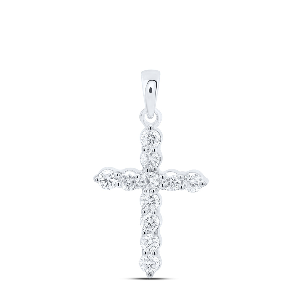 1/2CTW-NAT DIA CN FASHION CROSS PENDANT Daisy Joyeria