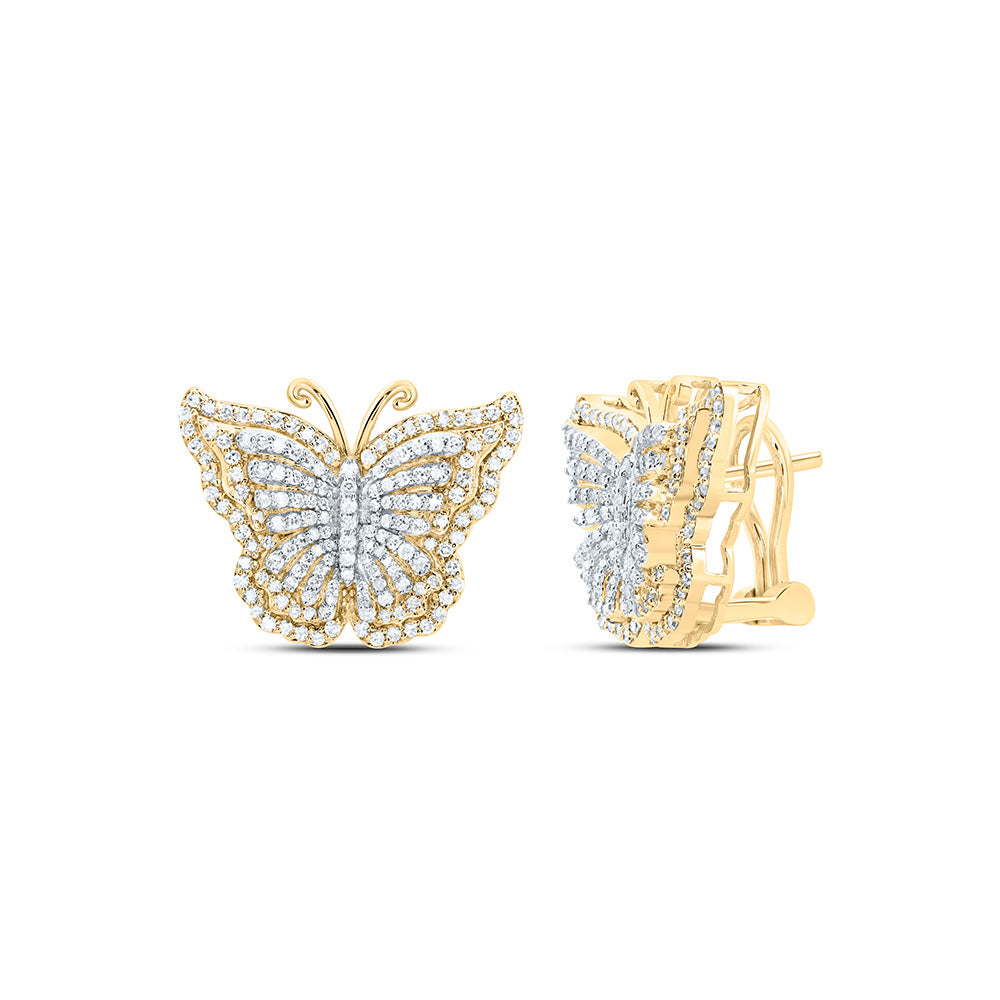 1 CTW-DIA NK FASHION BUTTERFLY EARRING Daisy Joyeria