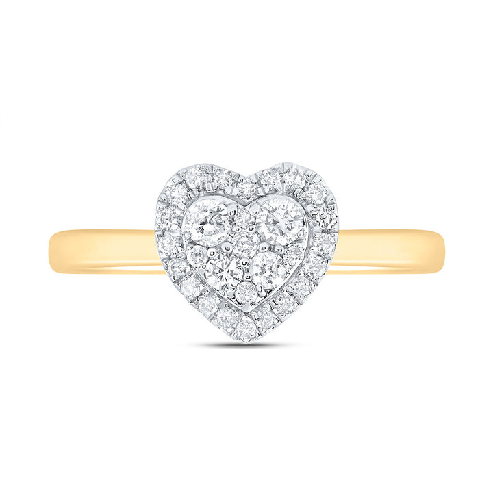 1/3CTW-NAT DIA CN FASHION HEART RING 7 Daisy Joyeria