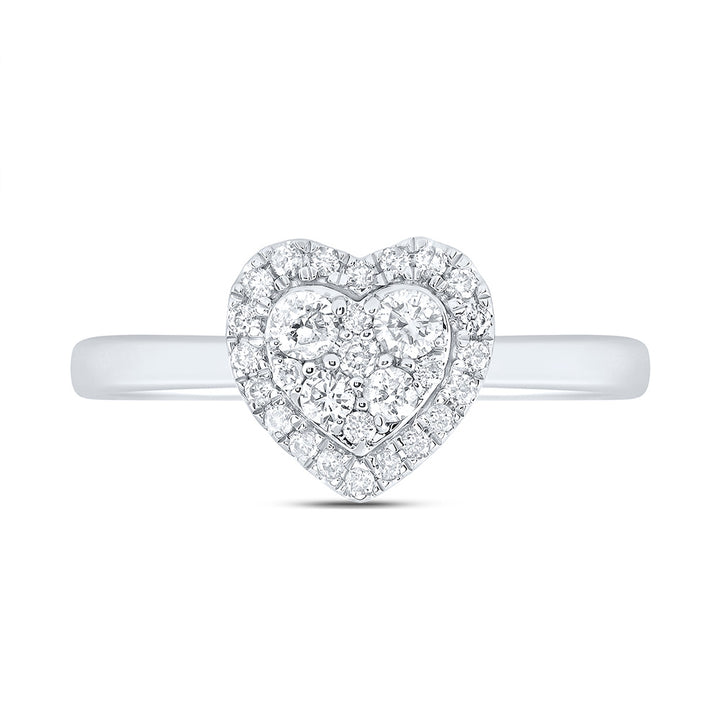 1/3CTW-DIA CN FASHION HEART RING 7 Daisy Joyeria
