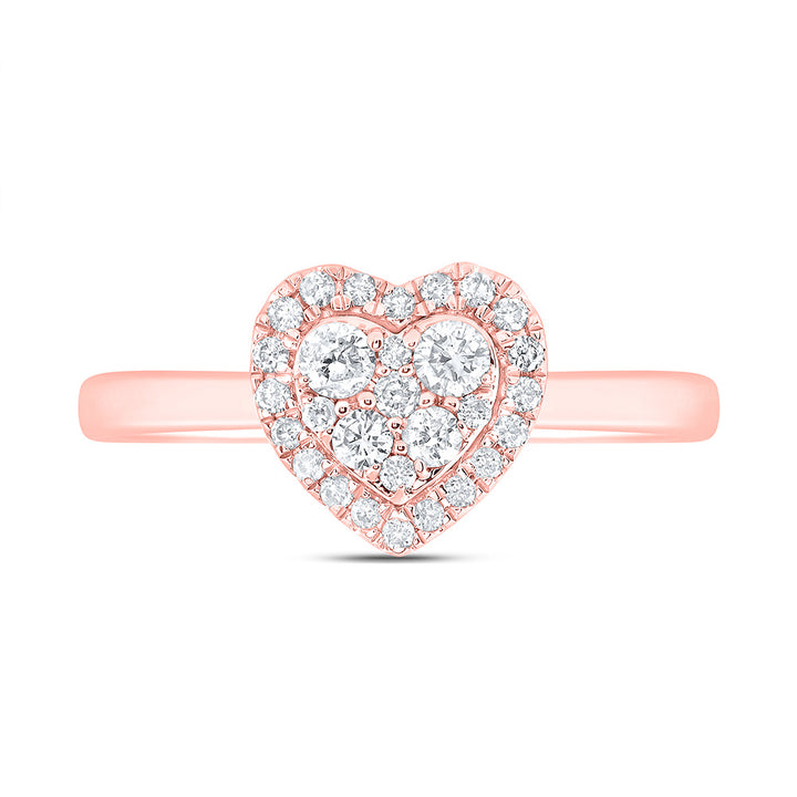 1/3CTW-NAT DIA CN FASHION HEART RING 7 Daisy Joyeria