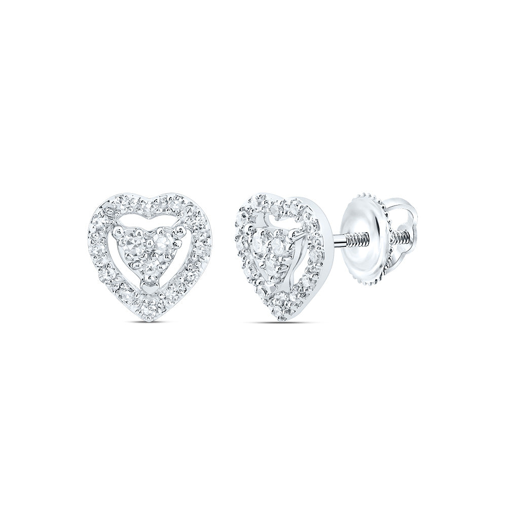 1/10CTW-NAT DIA CN GIFT HEART EARRING Daisy Joyeria