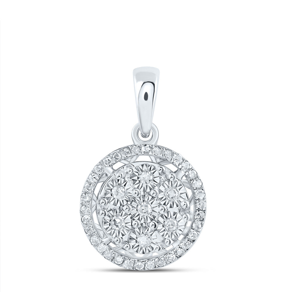 1/6CTW-NAT DIA P1 GIFT ROUND PENDANT Daisy Joyeria