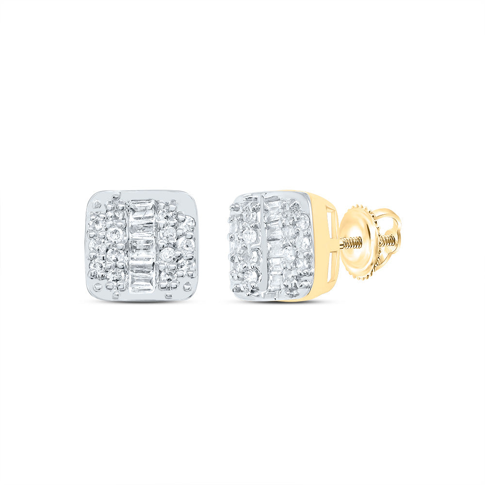 1/8CTW-NAT DIA P1 GIFT CUSHION STUD EARRING Daisy Joyeria