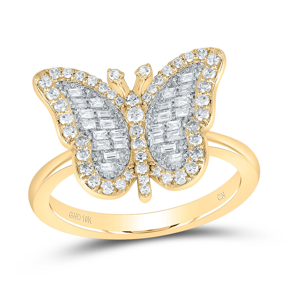 1/3CTW-NAT DIA CN FASHION BUTTERFLY RING 7 Daisy Joyeria