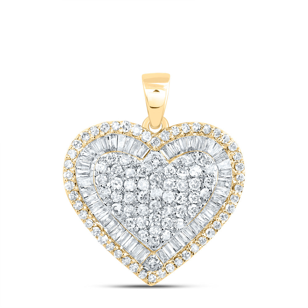 1CTW NAT DIA NK FASHION HEART PENDANT Daisy Joyeria