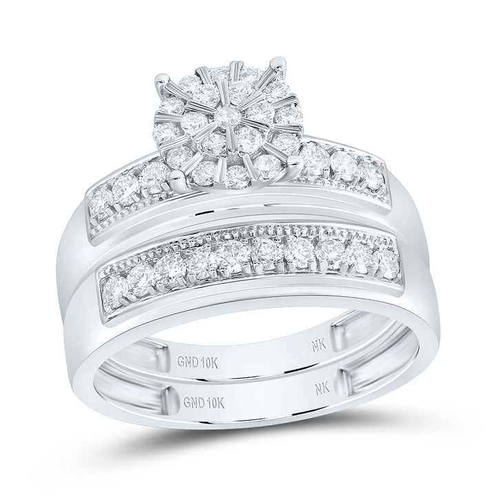 7/8CTW-DIA NK ROUND TRIO SET 7 Daisy Joyeria