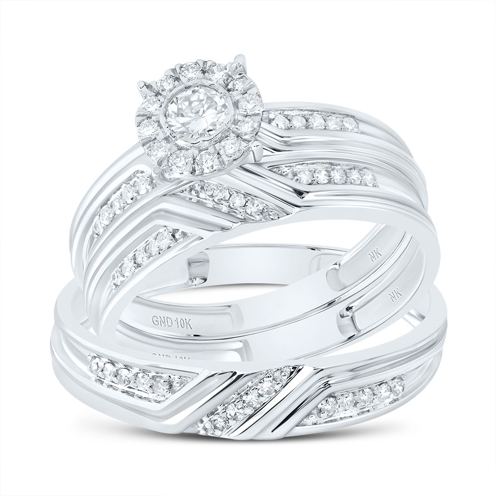 3/8CTW-DIA NK ROUND TRIO SET 7 Daisy Joyeria