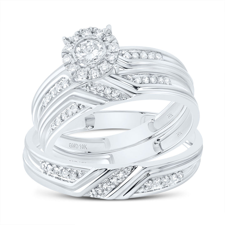 3/8CTW-DIA NK ROUND TRIO SET 7 Daisy Joyeria