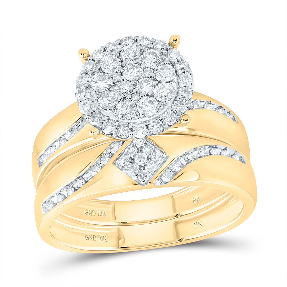 7/8CTW-DIA NK ROUND TRIO SET 7 Daisy Joyeria