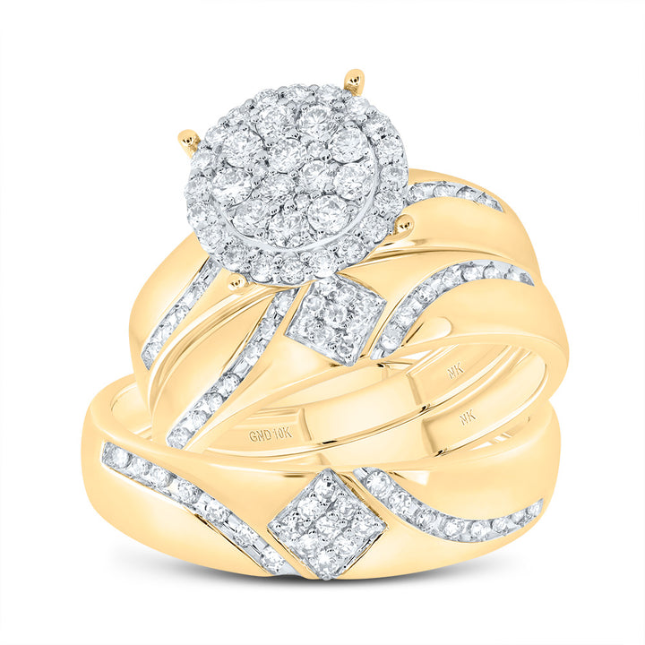7/8CTW-DIA NK ROUND TRIO SET 7 Daisy Joyeria