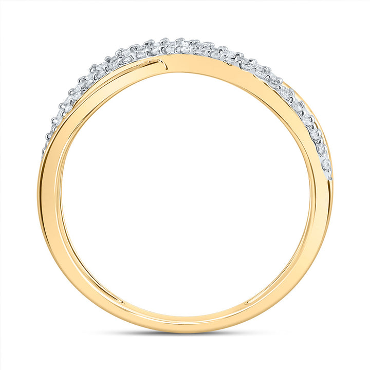 1/5CTW-DIA CN CRISS-CROSS FASHION RING 7 Daisy Joyeria