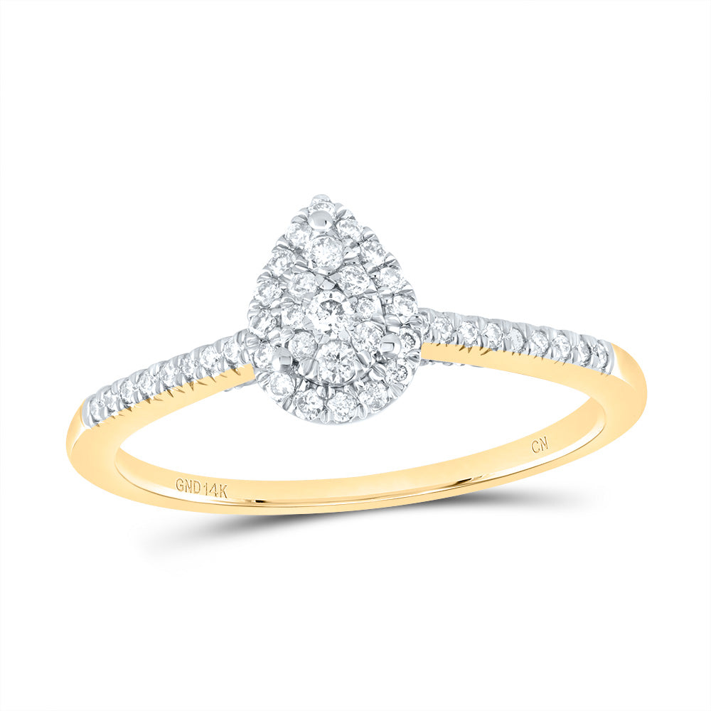 1/3CTW-DIA CN FASHION PEAR RING 7 Daisy Joyeria