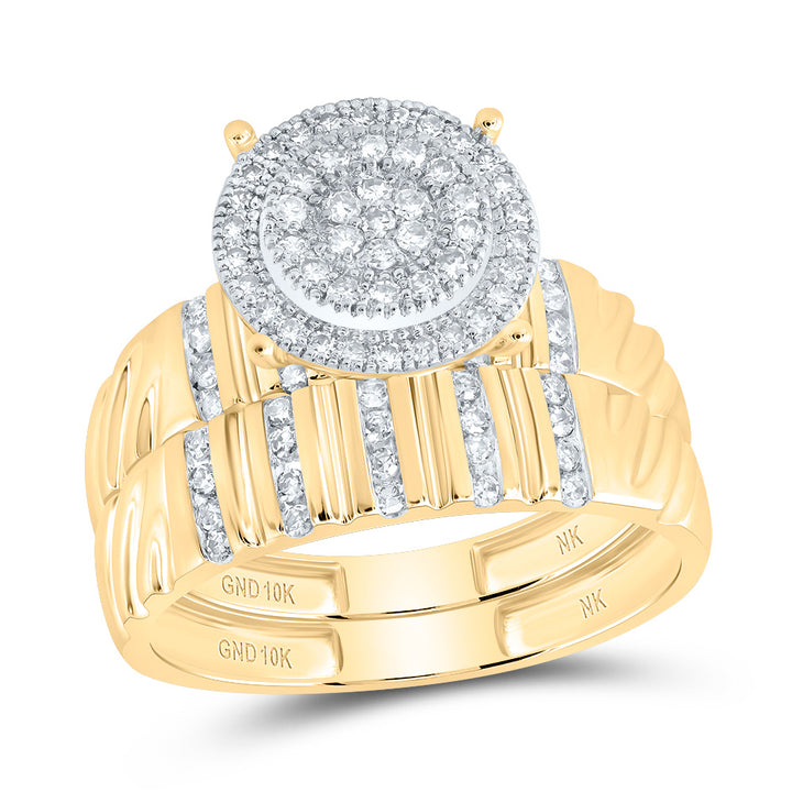1/2CTW-DIA NK ROUND TRIO SET 7 Daisy Joyeria