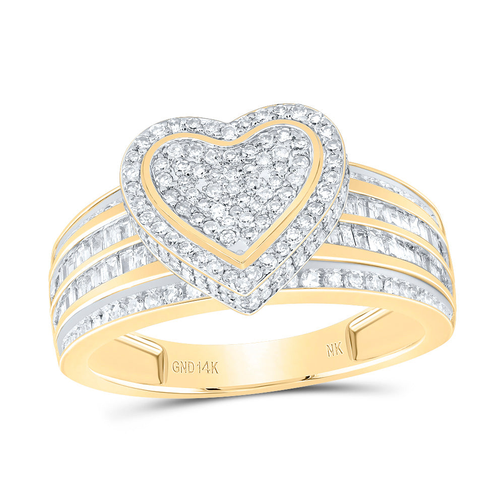 5/8CTW-NAT DIA NK FASHION HEART RING 7 Daisy Joyeria