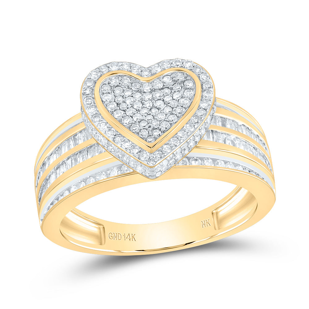 1 1/3CTW-NAT DIA NK FASHION HEART RING 7 Daisy Joyeria