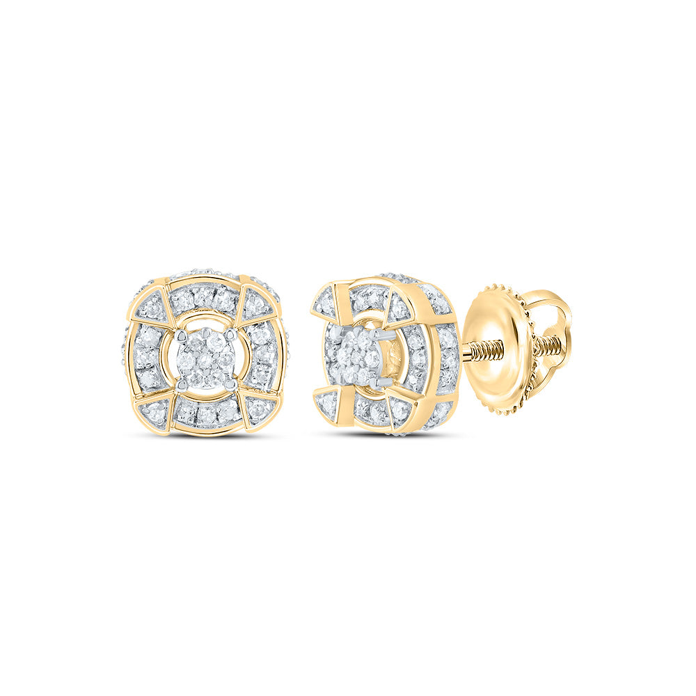 1/4CTW-DIA P1 ROUND MENS STUD EARRING Daisy Joyeria