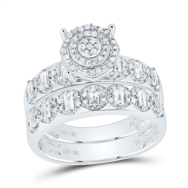 3/4CTW-DIA P1 ROUND TRIO RING 7 Daisy Joyeria