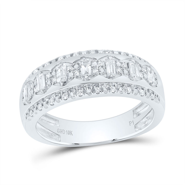 3/4CTW-DIA P1 ROUND TRIO RING 7 Daisy Joyeria