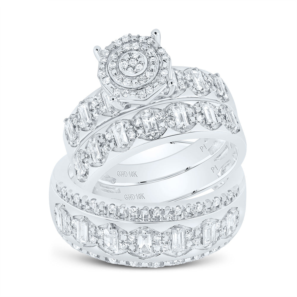 3/4CTW-DIA P1 ROUND TRIO RING 7 Daisy Joyeria