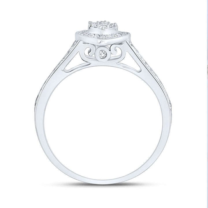 1/3CTW-NAT DIA NK FASHION HEART BRIDAL SET 7 Daisy Joyeria