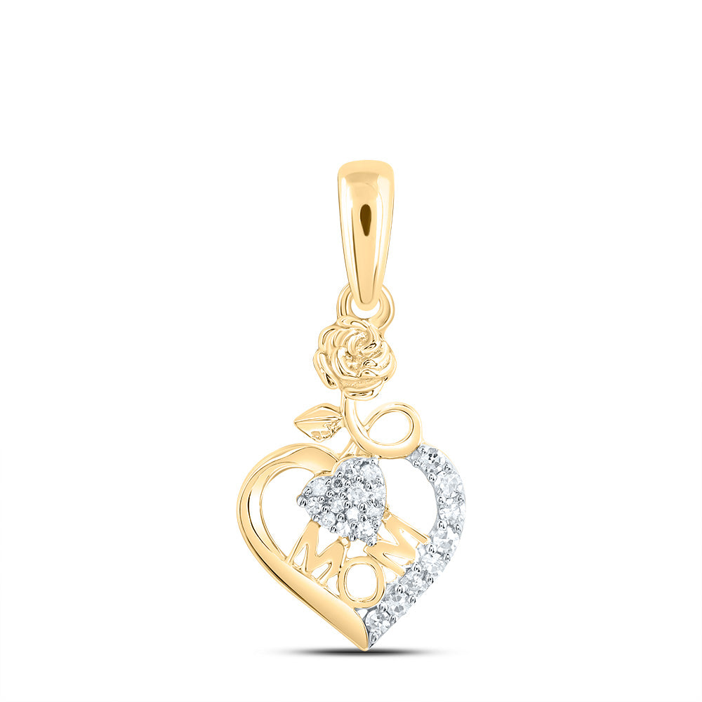 1/12CTW-NAT DIA NK GIFT MOM HEART PENDANT Daisy Joyeria