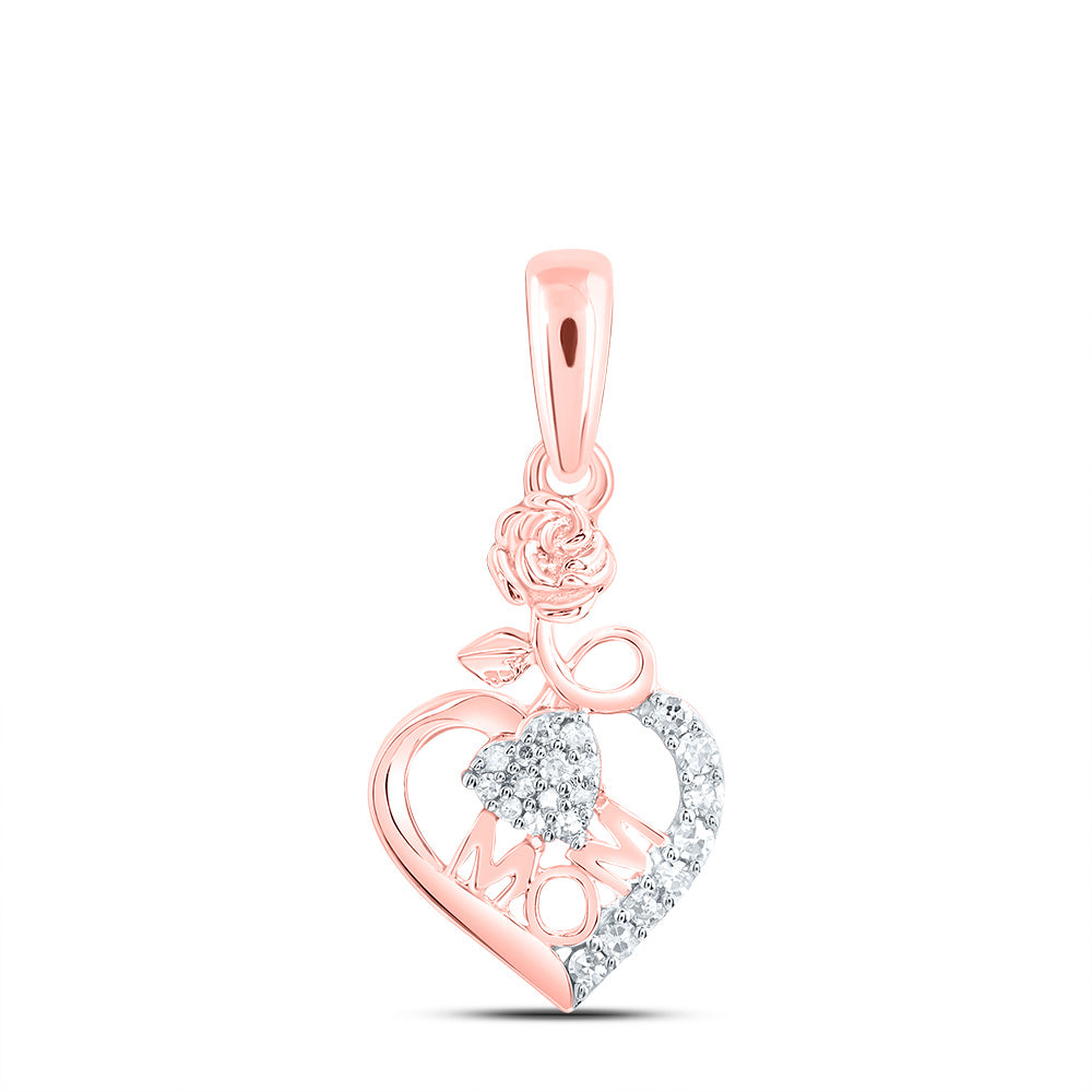 1/12CTW-NAT DIA NK GIFT MOM HEART PENDANT Daisy Joyeria