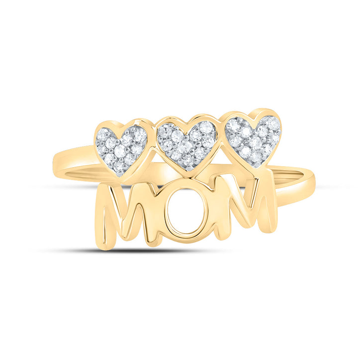 1/10CTW-NAT DIA P1 GIFT MOM HEART RING 7 Daisy Joyeria