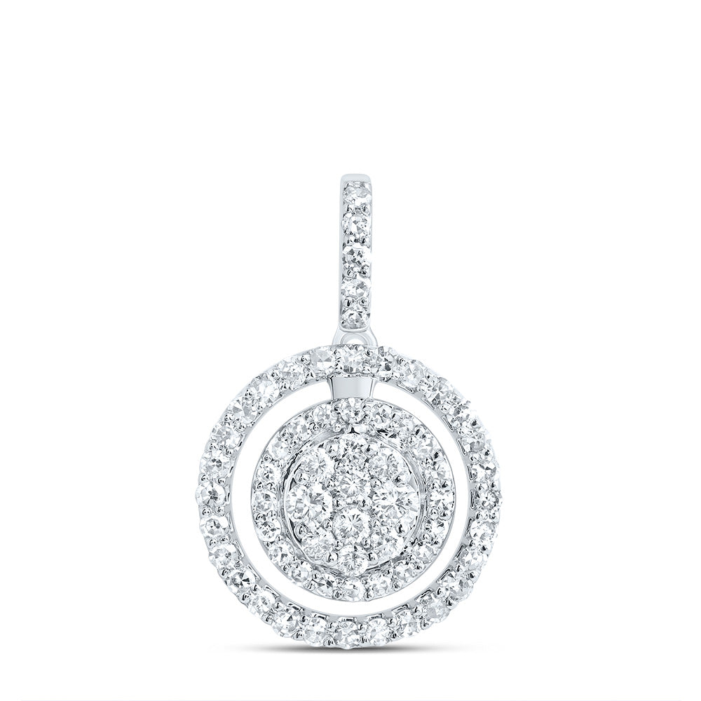 3/8CTW-DIA NK FASHION ROUND PENDANT Daisy Joyeria