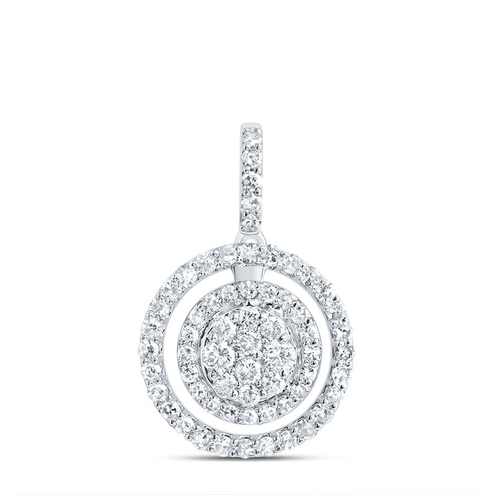 3/8CTW-DIA NK FASHION ROUND PENDANT Daisy Joyeria