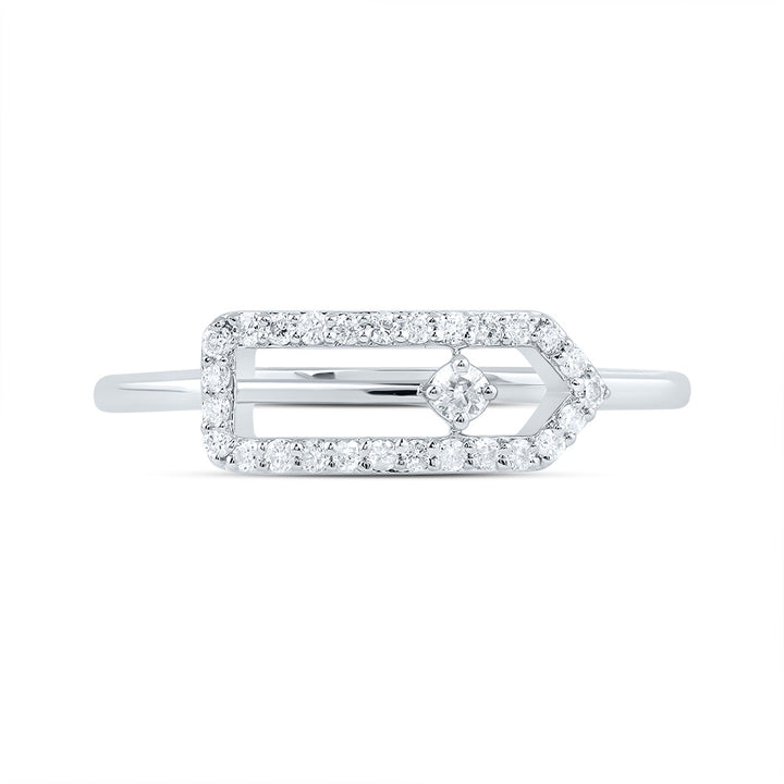 1/6CTW-DIA CN FASHION PAPER CLIP RING 7 Daisy Joyeria