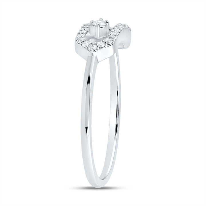 1/6CTW-DIA CN FASHION PAPER CLIP RING 7 Daisy Joyeria