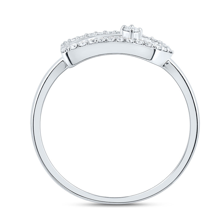 1/6CTW-DIA CN FASHION PAPER CLIP RING 7 Daisy Joyeria