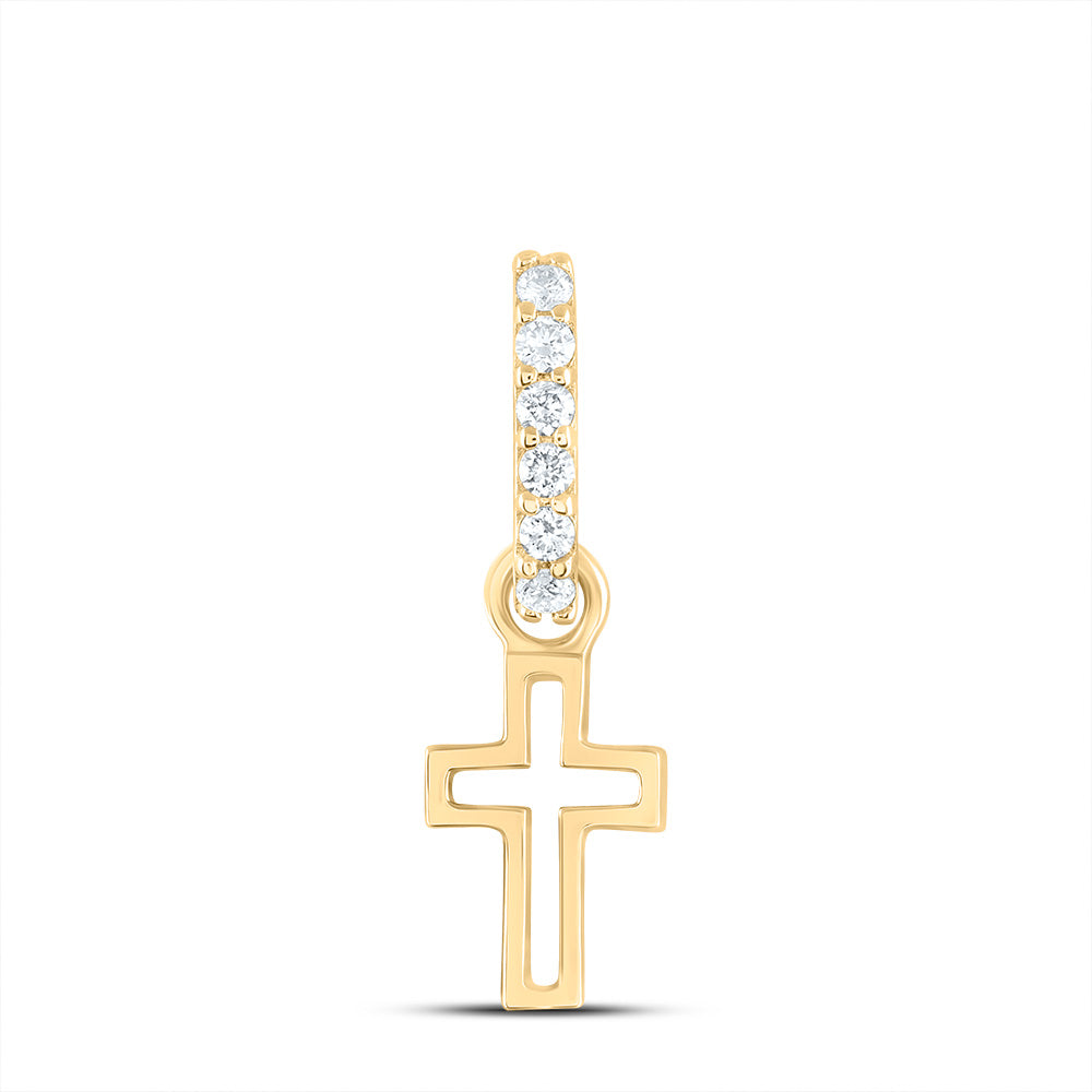 1/20CTW-DIA ANA M FASHION CROSS PENDANT Daisy Joyeria