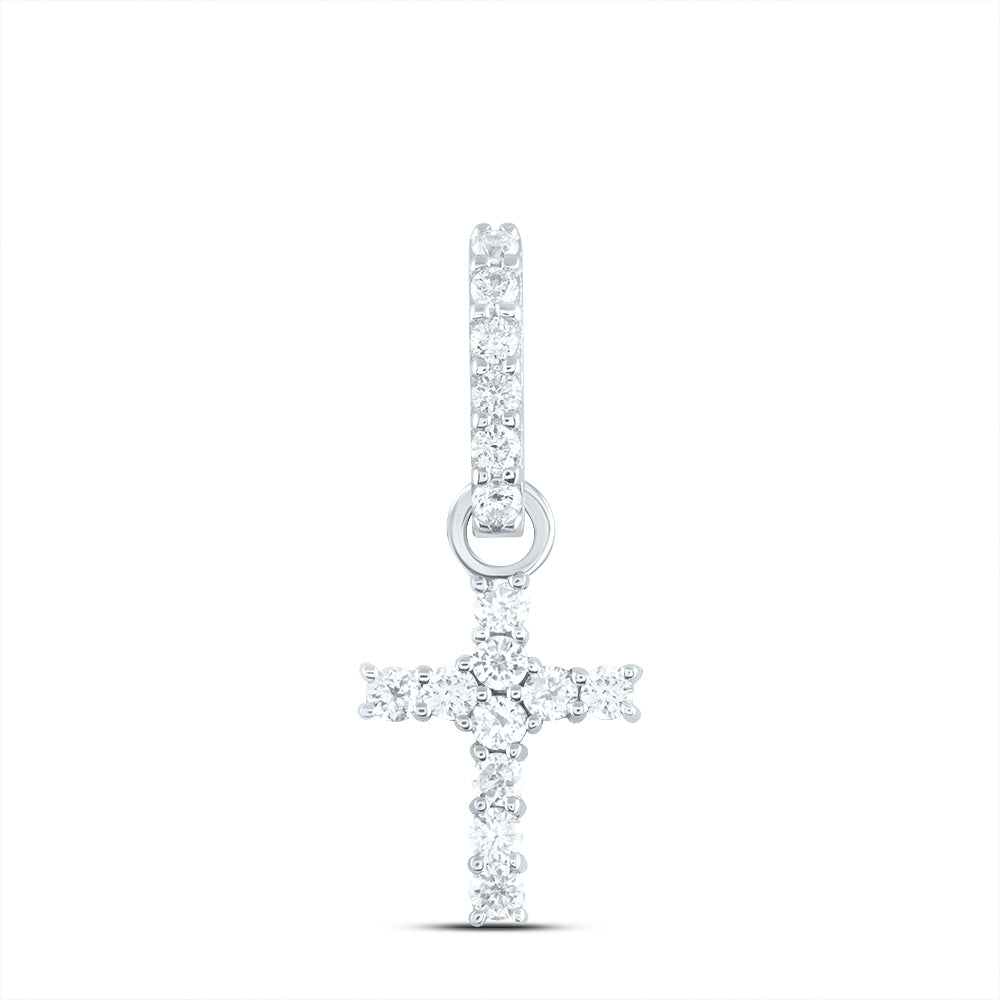 1/5CTW-DIA ANA M FASHION CROSS PENDANT Daisy Joyeria