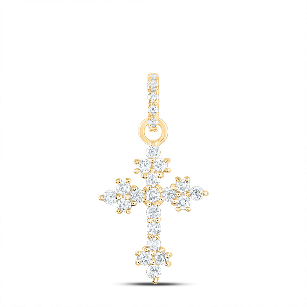 1/6CTW-DIA ANA M FASHION CROSS PENDANT Daisy Joyeria