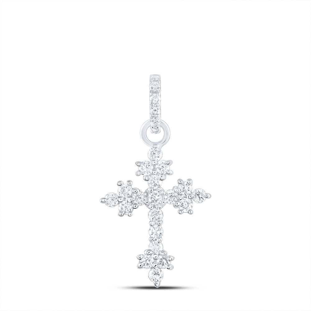 1/6CTW-DIA ANA M FASHION CROSS PENDANT Daisy Joyeria
