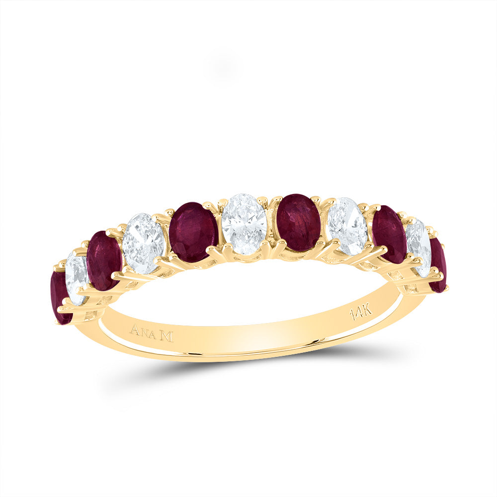 3/8CTW-DIA ANA M 7/8CTW-OV-RU NAT GEM RING 7 Daisy Joyeria