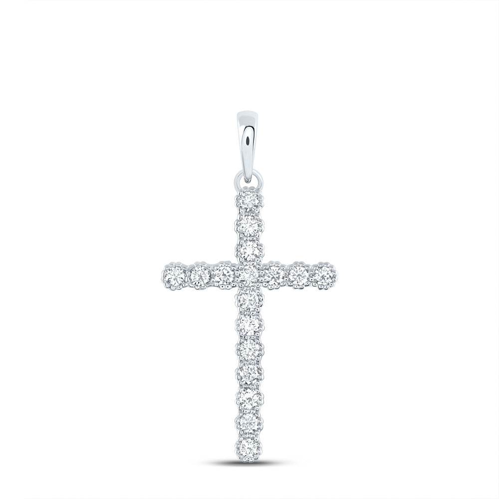 1/2CTW-DIA ANA M FASHION CROSS PENDANT Daisy Joyeria