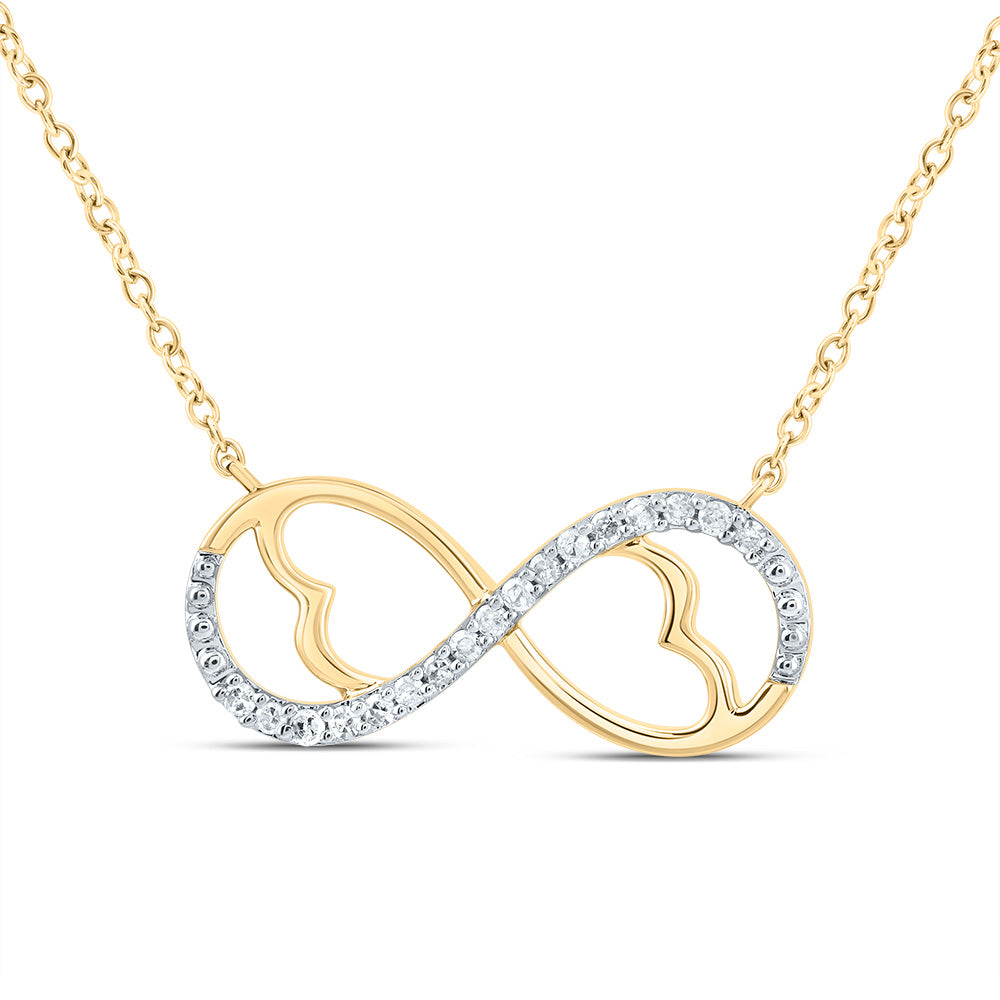 1/12CTW-NAT DIA P1 GIFT INFINITY HEART NECKLACE (18 INCH) Daisy Joyeria