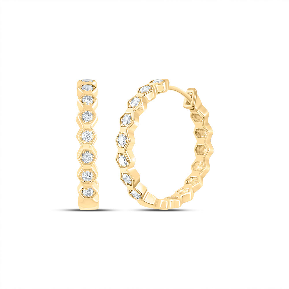 1/3CTW-DIA ANA M FASHION HOOP EARRING Daisy Joyeria