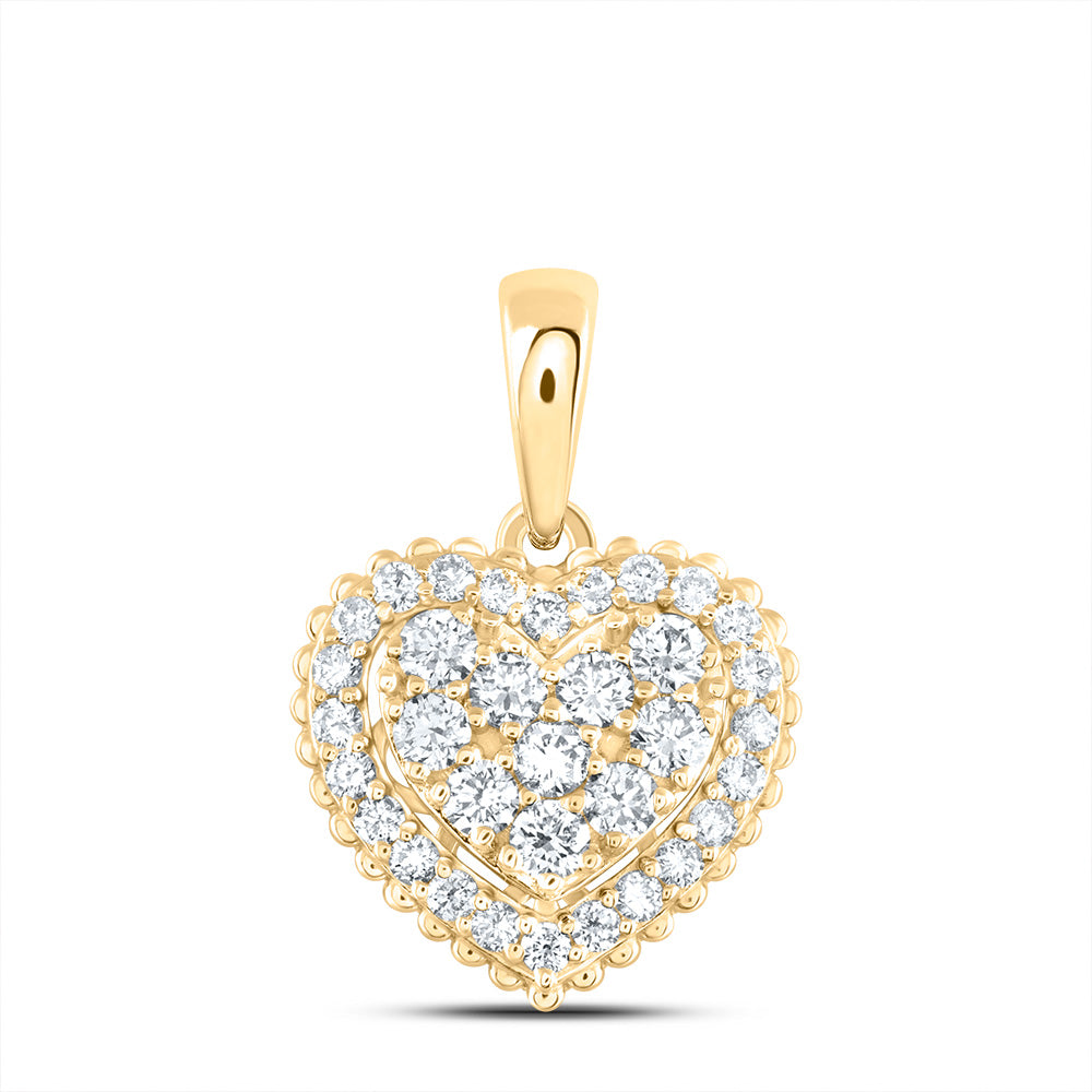 1/2CTW-NAT DIA ANA M FASHION HEART PENDANT Daisy Joyeria