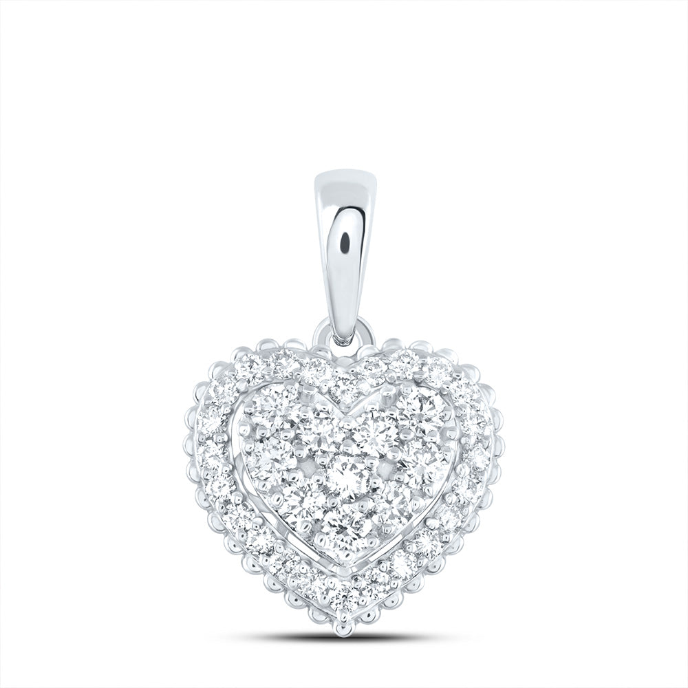 1/2CTW-NAT DIA ANA M FASHION HEART PENDANT Daisy Joyeria