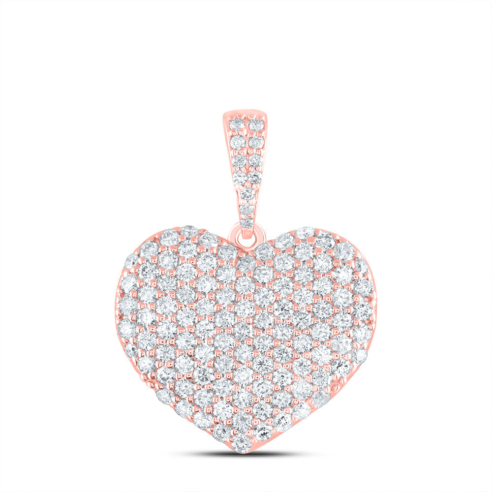 1 1/3CTW-NAT DIA ANA M FASHION HEART PENDANT Daisy Joyeria
