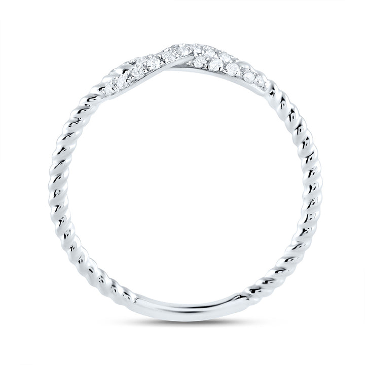 1/5CTW-DIA ANA M FASHION INFINITY RING 7 Daisy Joyeria