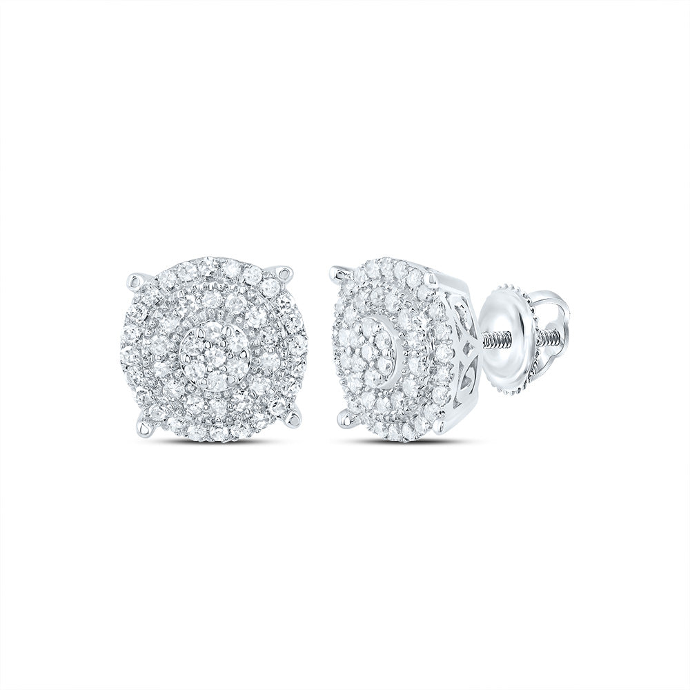 3/8CTW-DIA P1 ROUND MENS STUD EARRING Daisy Joyeria