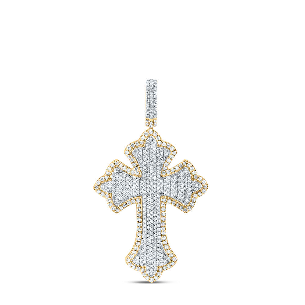 1CTW-DIA NK CROSS MENS CHARM Daisy Joyeria