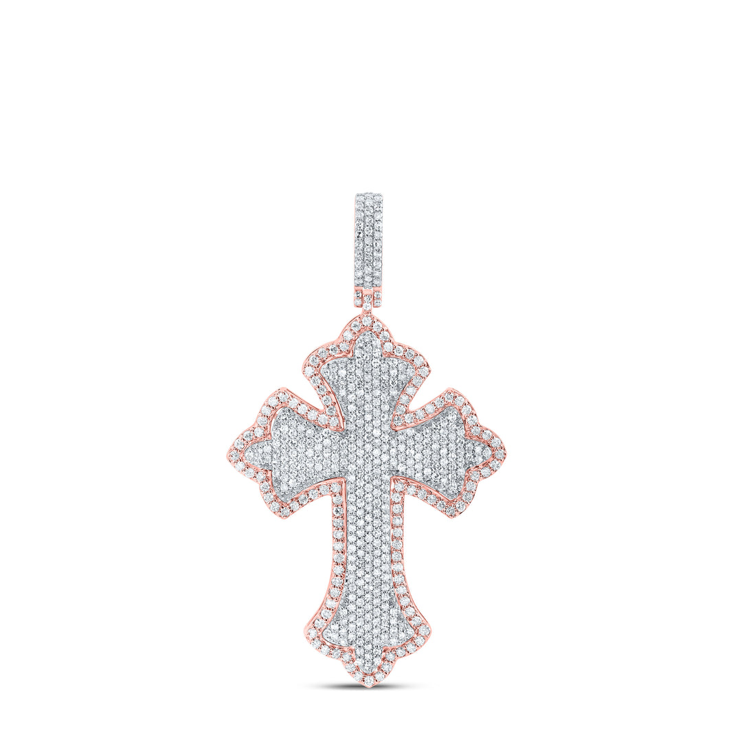 1CTW-DIA NK CROSS MENS CHARM Daisy Joyeria